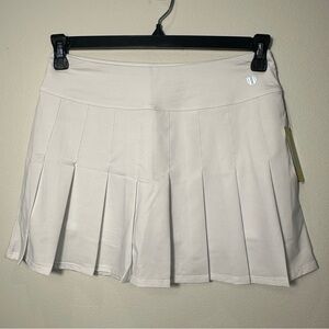 NWT White Pleated Tennis Skort womens size medium